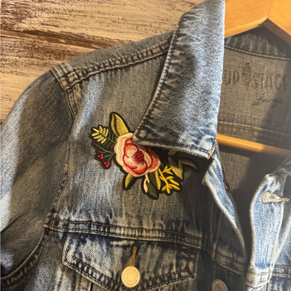 Embroidered Denim Jean Jacket - Picture 4 of 6